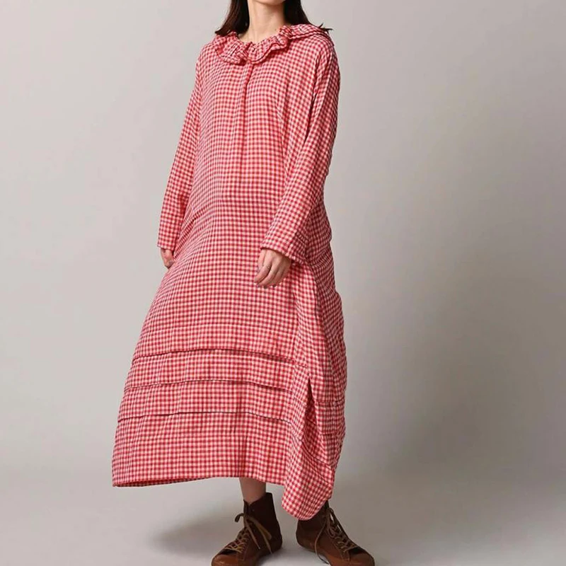 Sweet Lotus Le Collar Loose Fit Plaid Cotton Dr Japanese Sle Long Sve Fairy Skirt Sle Casual Pure Young Dr
Sweet Lotus Le Collar Loose Fit Plaid Cotton Dr Japanese Sle Long Sve Fairy Skirt Sle Casual Pure Young Dr