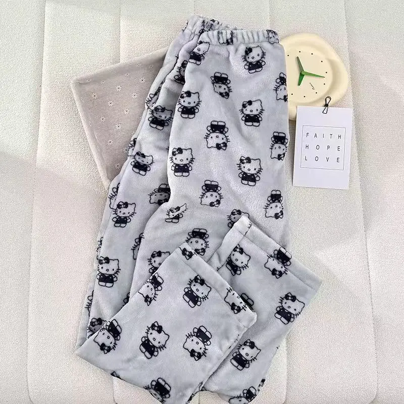 Women's Hello Kitty Pajama Pants Cartoon Lounge Pants Flannel Thickened Loose Warmth Comfortable Pajama Pants New Winter 2024
Women's Hello Kitty Pajama Pants Cartoon Lounge Pants Flannel Thickened Loose Warmth Comfortable Pajama Pants New Winter 2024