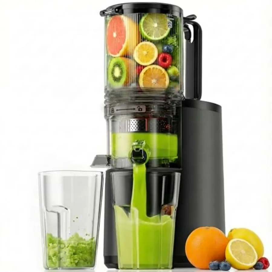 Соковыжималка холодного отжима, ширина загрузочного отверстия 5,6 дюйма, медленная соковыжималка для целых овощей и фруктов, высокая производительность сока 99,6%, E
Соковыжималка холодного отжима, ширина загрузочного отверстия 5,6 дюйма, медленная соковыжималка для целых овощей и фруктов, высокая производительность сока 99,6%, E