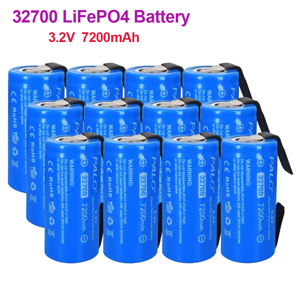 32700 battery 3.2V 7200mAh LiFePO4 Rechargeable Battery Continuous Discharge 35A 55A High power 32700 batteries + Nickel Sheets
32700 battery 3.2V 7200mAh LiFePO4 Rechargeable Battery Continuous Discharge 35A 55A High power 32700 batteries + Nickel Sheets