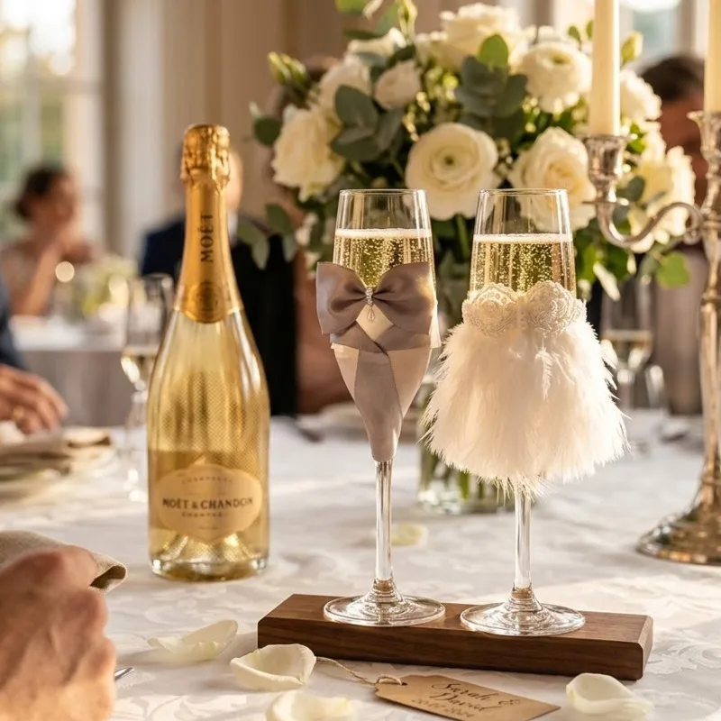 Wedding Champagne Glasses Set For Bride And Groom Romantic Stemmed Toasting Flutes For Wedding Table Decor Gift For Couples
Wedding Champagne Glasses Set For Bride And Groom Romantic Stemmed Toasting Flutes For Wedding Table Decor Gift For Couples