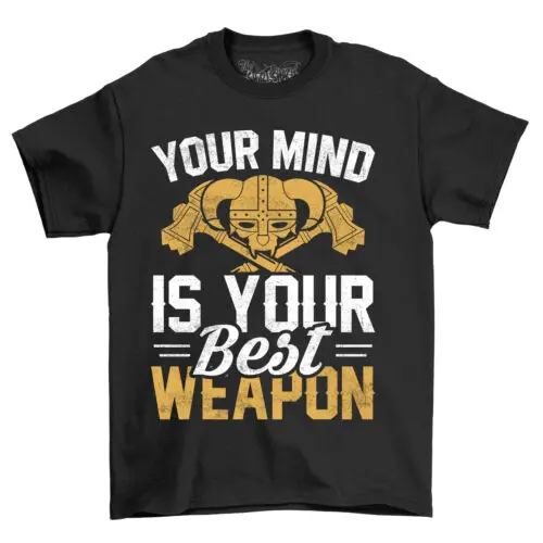 "Your Mind Is Your Best Weapon" T-shirt - Unleash Your Brain Power! Funny Tee, U
"Your Mind Is Your Best Weapon" T-shirt - Unleash Your Brain Power! Funny Tee, U
