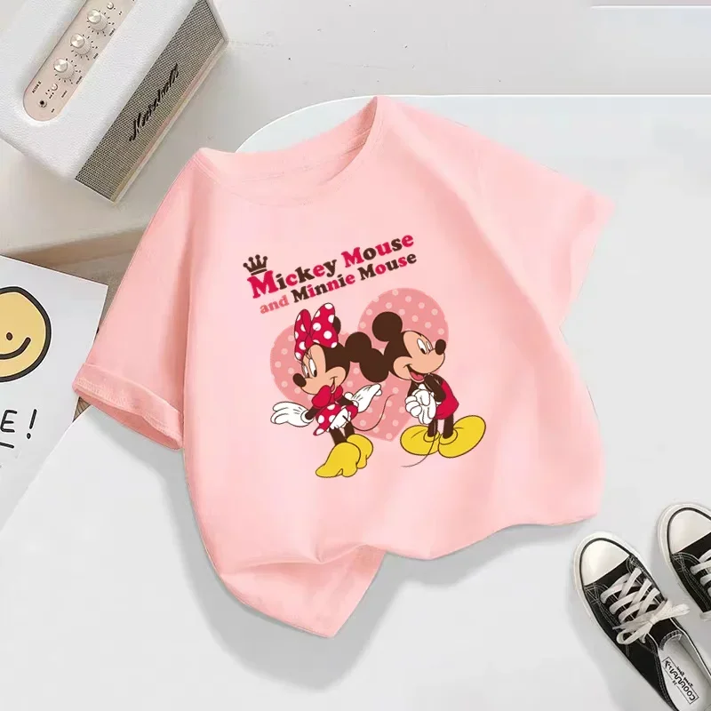 Disney Mickey Minnie Summer Short Sleeve cartoon Printed Baby Girl T-shirt Boys Girls Comfortable T-shirt Casual Top
Disney Mickey Minnie Summer Short Sleeve cartoon Printed Baby Girl T-shirt Boys Girls Comfortable T-shirt Casual Top