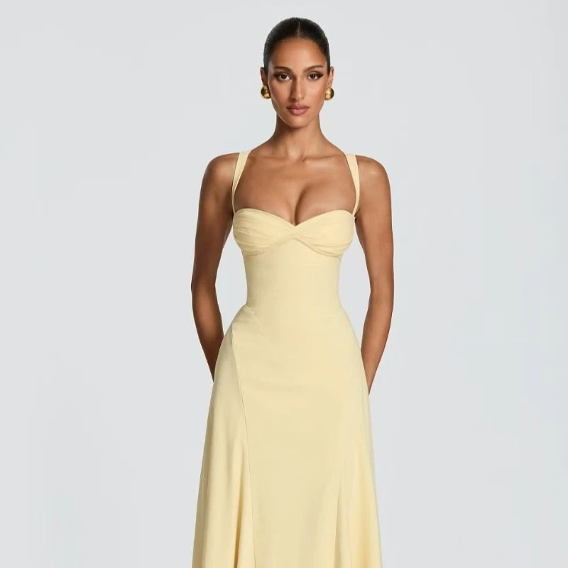 2026SpringSummer Yellow Strapless Maxi Dress Elegant High Quality Big Swing Long Dress Casual Vacation Beach Party Evening Dress
2026SpringSummer Yellow Strapless Maxi Dress Elegant High Quality Big Swing Long Dress Casual Vacation Beach Party Evening Dress