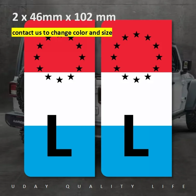Luxembourg EU L Car Number Plate Sticker Vinyl Waterproof Weatherproof Bumper Windshield Truck Motor Wall Garage Workshop 10 Fss
Luxembourg EU L Car Number Plate Sticker Vinyl Waterproof Weatherproof Bumper Windshield Truck Motor Wall Garage Workshop 10 Fss