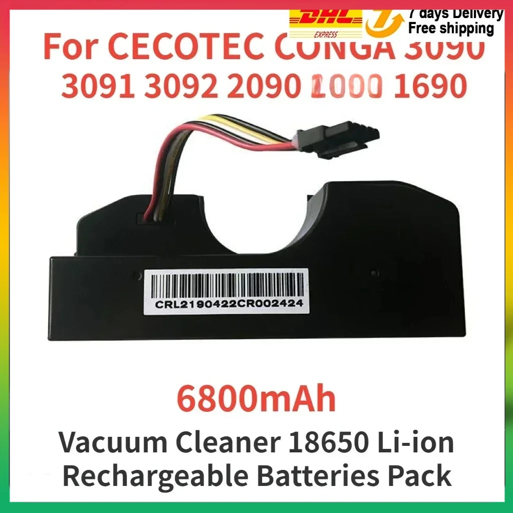 6800mAh 14.4V Battery Conga 3090 Cecotec Replacement for CONGA 3091 3092 1690 2090 Robot Vacuum Cleaner Accessories Spare Parts
6800mAh 14.4V Battery Conga 3090 Cecotec Replacement for CONGA 3091 3092 1690 2090 Robot Vacuum Cleaner Accessories Spare Parts
