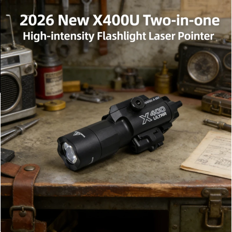 Тактический фонарь X400U высокой интенсивности и зеленый лазер, крепление на 20-мм планку для страйкбольных ружей, идеально подходит для CS-матчей
Тактический фонарь X400U высокой интенсивности и зеленый лазер, крепление на 20-мм планку для страйкбольных ружей, идеально подходит для CS-матчей