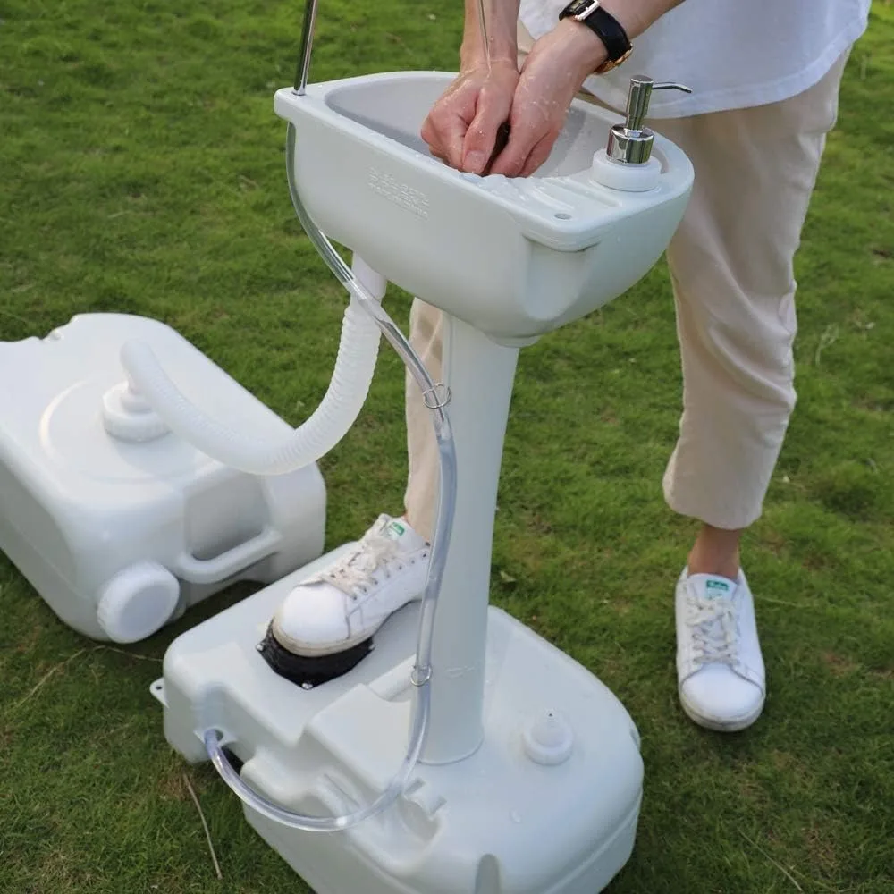 Portable Hand Sink with 24L Recovery Tank, 5 Gal Self-contained Hand Wash Basin for Camping/RV/Garden/Outdoor Events/Gatherings
Portable Hand Sink with 24L Recovery Tank, 5 Gal Self-contained Hand Wash Basin for Camping/RV/Garden/Outdoor Events/Gatherings
