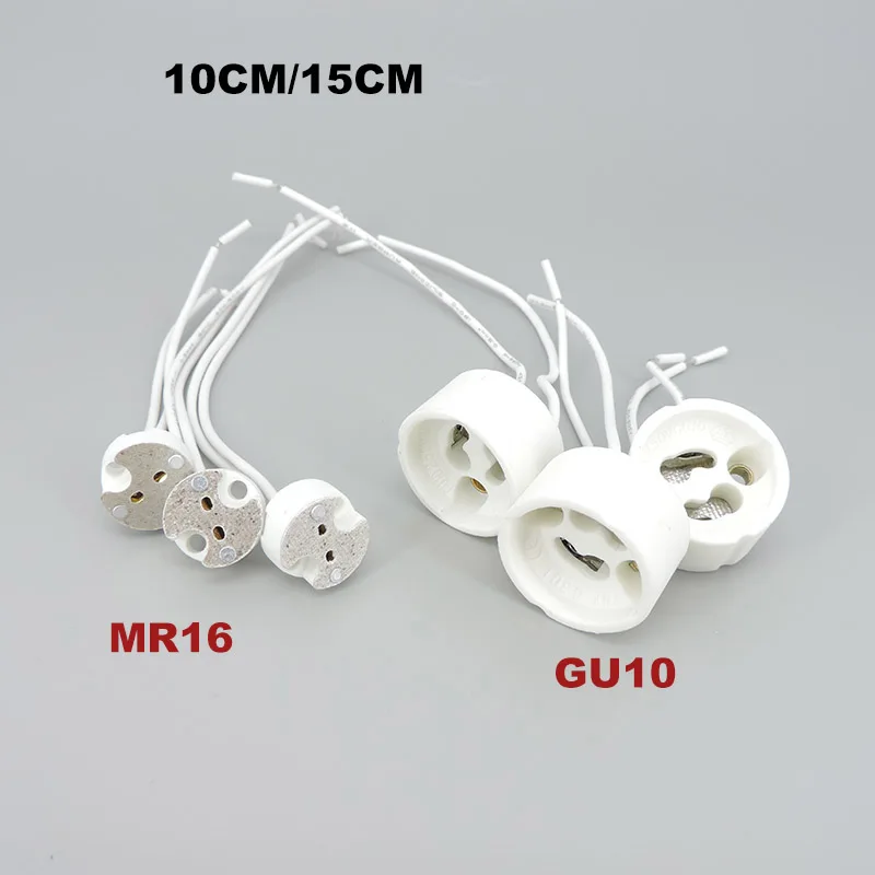 10/15cm Ceramic GU10 MR16 MR11 GU5.3 G4 lamp holder socket base adapter Wire silicone Connector Socket for LED Halogen Light B4
10/15cm Ceramic GU10 MR16 MR11 GU5.3 G4 lamp holder socket base adapter Wire silicone Connector Socket for LED Halogen Light B4