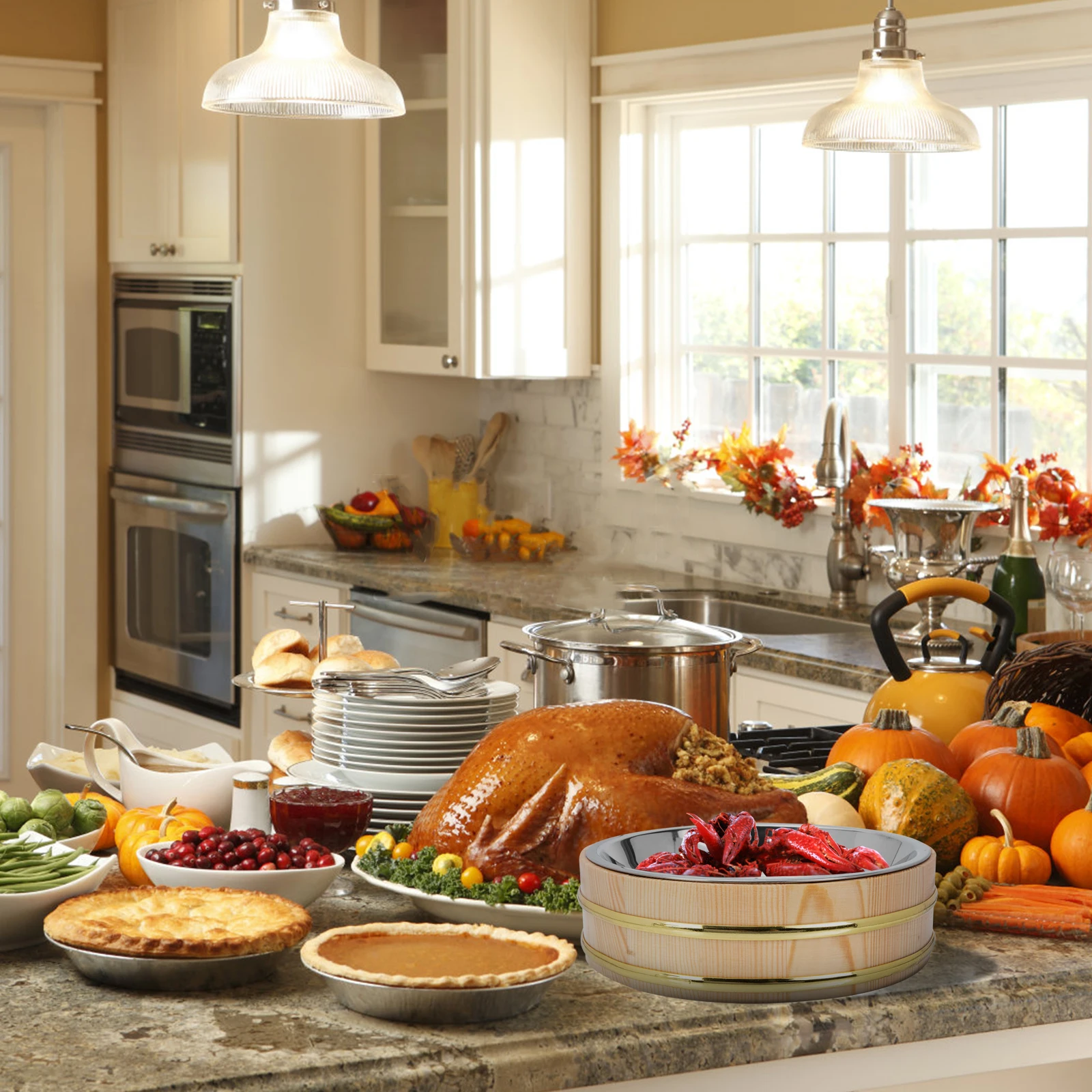 Sushi Wooden Tray Japanese Rice Bucket Household Serving Tub Container Stainless Steel Round Mixing Gadgets Food
Sushi Wooden Tray Japanese Rice Bucket Household Serving Tub Container Stainless Steel Round Mixing Gadgets Food