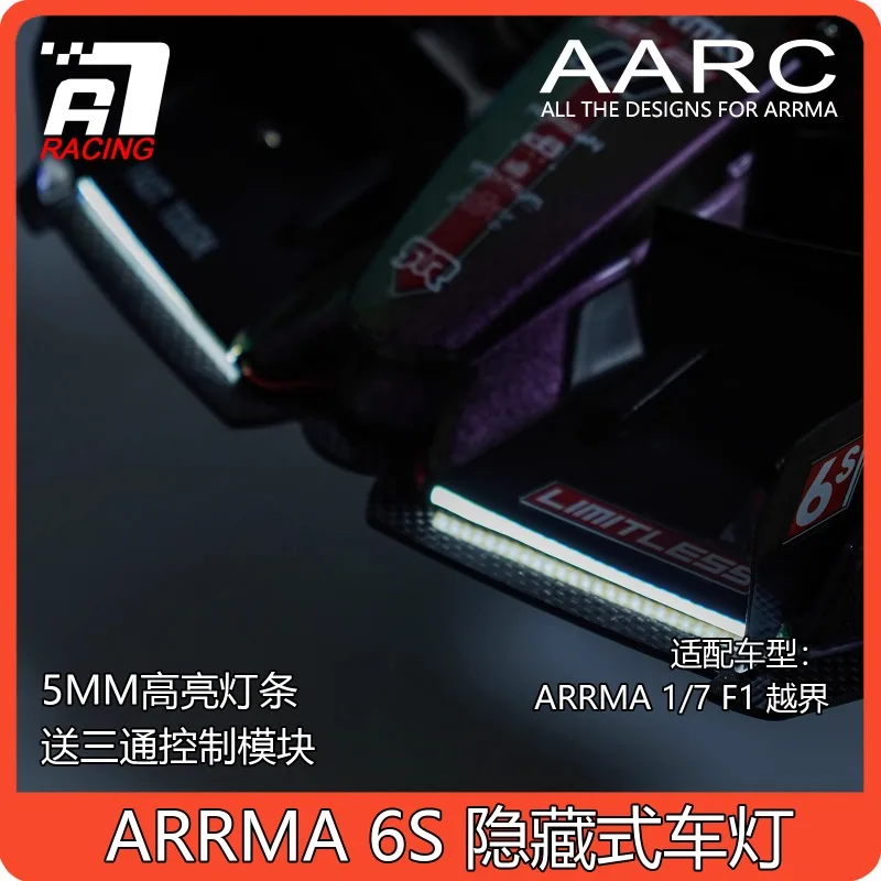 ARRMA 1/7 F1 RC Racing Car 6S Hidden Headlights High-Brightness LED Light A Must for Night Running Modification Parts
ARRMA 1/7 F1 RC Racing Car 6S Hidden Headlights High-Brightness LED Light A Must for Night Running Modification Parts