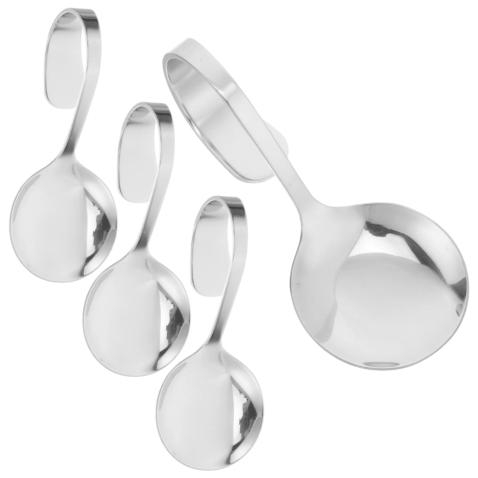 4Pcs Ergonomic Curved Handle Spoons Fine Workmanship Reusable Dessert Salad Spoon for Home Restaurant
4Pcs Ergonomic Curved Handle Spoons Fine Workmanship Reusable Dessert Salad Spoon for Home Restaurant