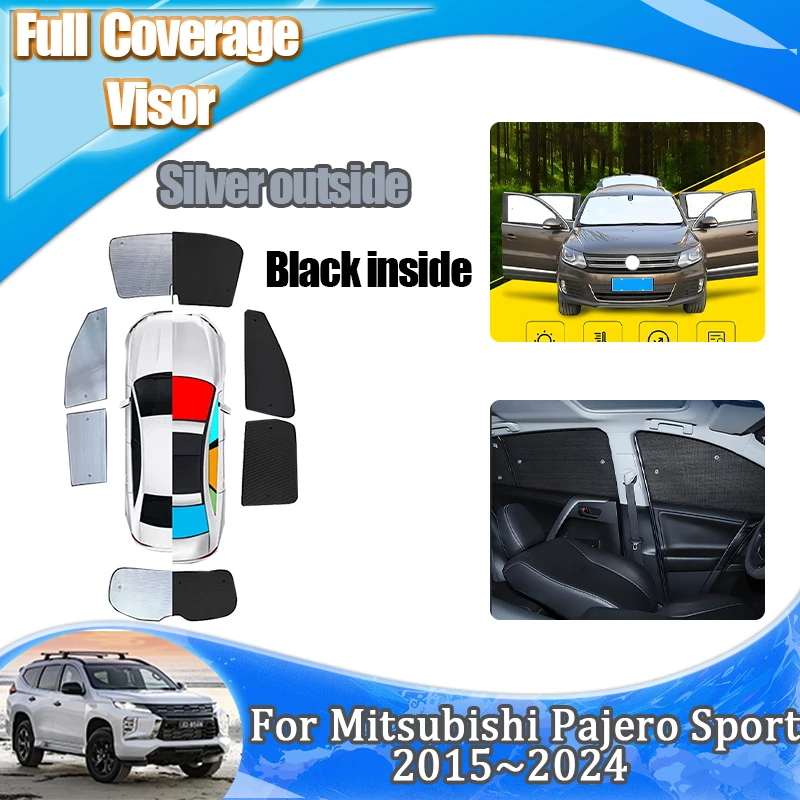 Аксессуары для Mitsubishi Pajero Sport 2020 KR KS QE QF 2015 ~ 2024, солнцезащитный козырек, теплоизоляционный солнцезащитный козырек, анти-УФ автомобильные аксессуары
Аксессуары для Mitsubishi Pajero Sport 2020 KR KS QE QF 2015 ~ 2024, солнцезащитный козырек, теплоизоляционный солнцезащитный козырек, анти-УФ автомобильные аксессуары