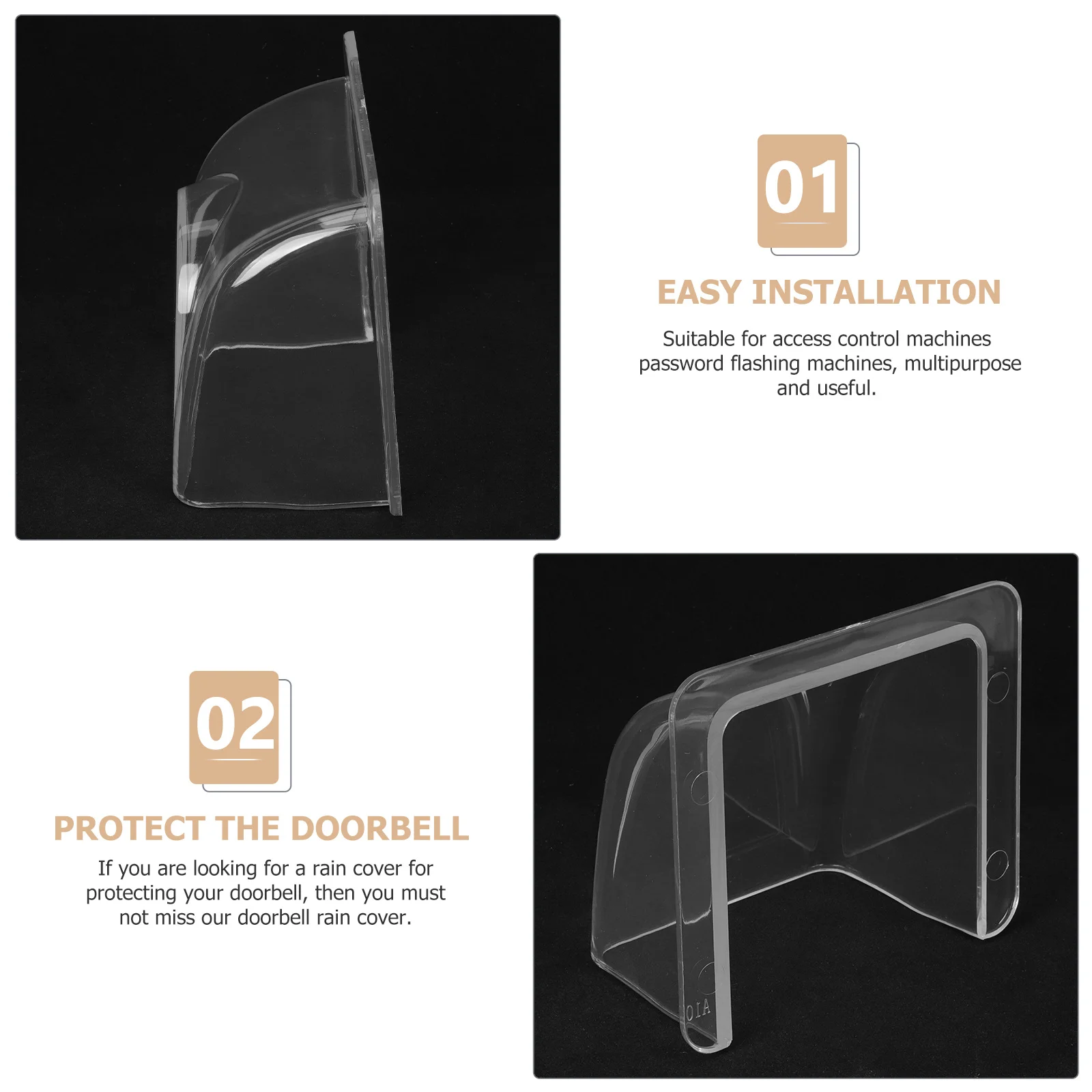 Doorbell Waterproof Cover Acrylic Protector for Fingerprint Access Control Machine Outdoor Use Transparent Rainproof Shell
Doorbell Waterproof Cover Acrylic Protector for Fingerprint Access Control Machine Outdoor Use Transparent Rainproof Shell