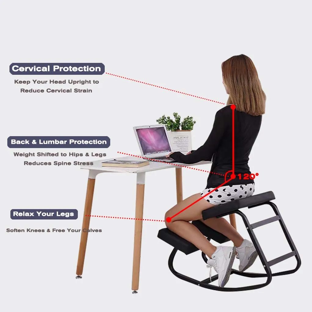 Ergonomic Posture Corrector Chair - Adjustable Back Support for Office & Home, Black - Comfortable & St 
Ergonomic Posture Corrector Chair - Adjustable Back Support for Office & Home, Black - Comfortable & St