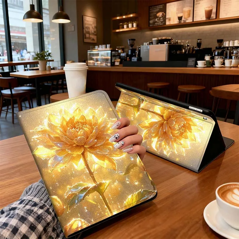 Golden Flower Pattern Case For iPad Pro 10th 11th 5th 6th 7 8 9 2 gen 11 13 M4 M5 10.2 9.7 12.9 10.5 10.9 Inch Tablet
Golden Flower Pattern Case For iPad Pro 10th 11th 5th 6th 7 8 9 2 gen 11 13 M4 M5 10.2 9.7 12.9 10.5 10.9 Inch Tablet