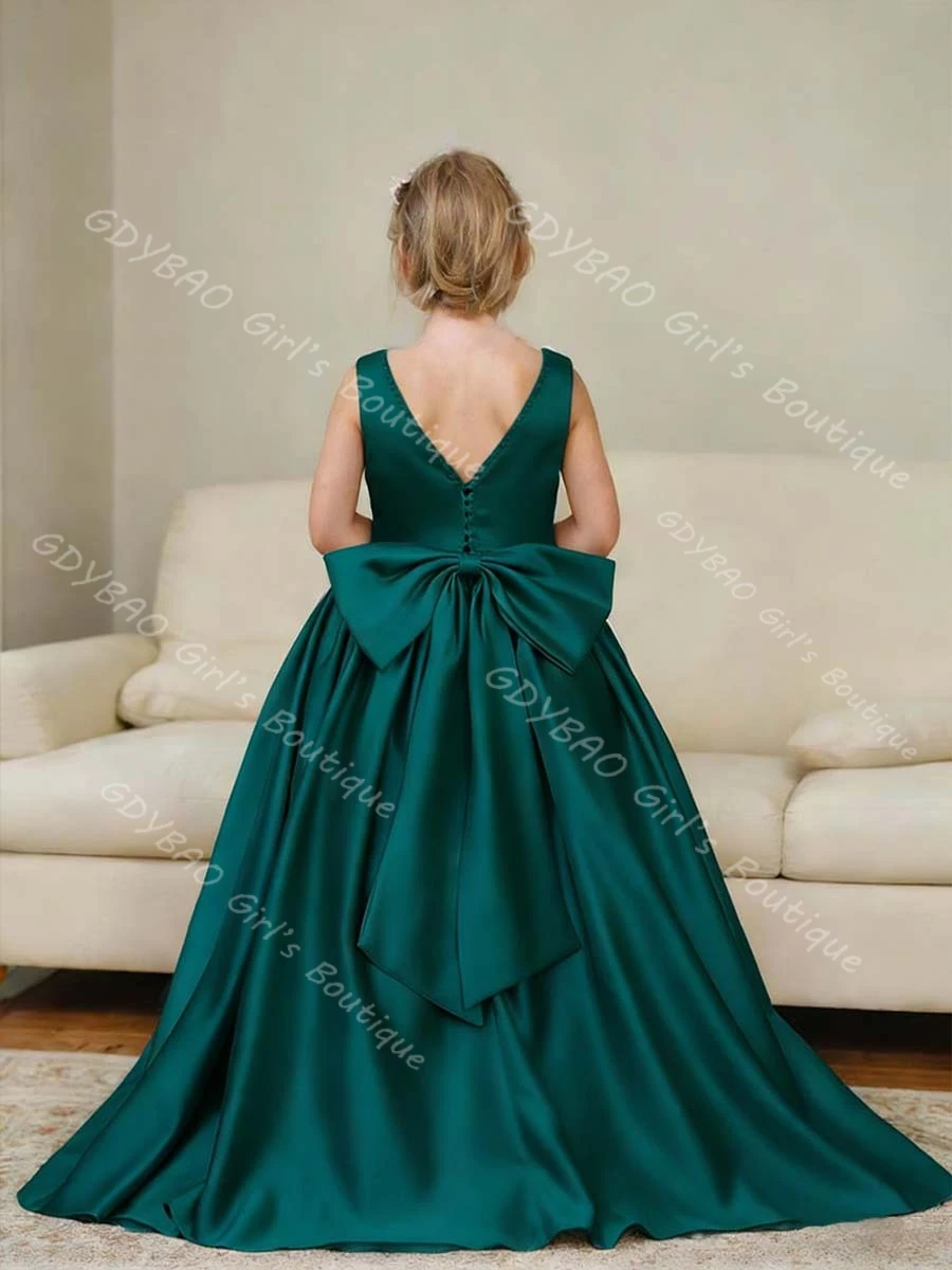 Платье А-силуэта из атласа для девочек на свадьбу, с вышивкой бисером на вырезе, без спинки, для первого причастия, с бантом, детское, на заказ, для вечеринок и балов
Платье А-силуэта из атласа для девочек на свадьбу, с вышивкой бисером на вырезе, без спинки, для первого причастия, с бантом, детское, на заказ, для вечеринок и балов