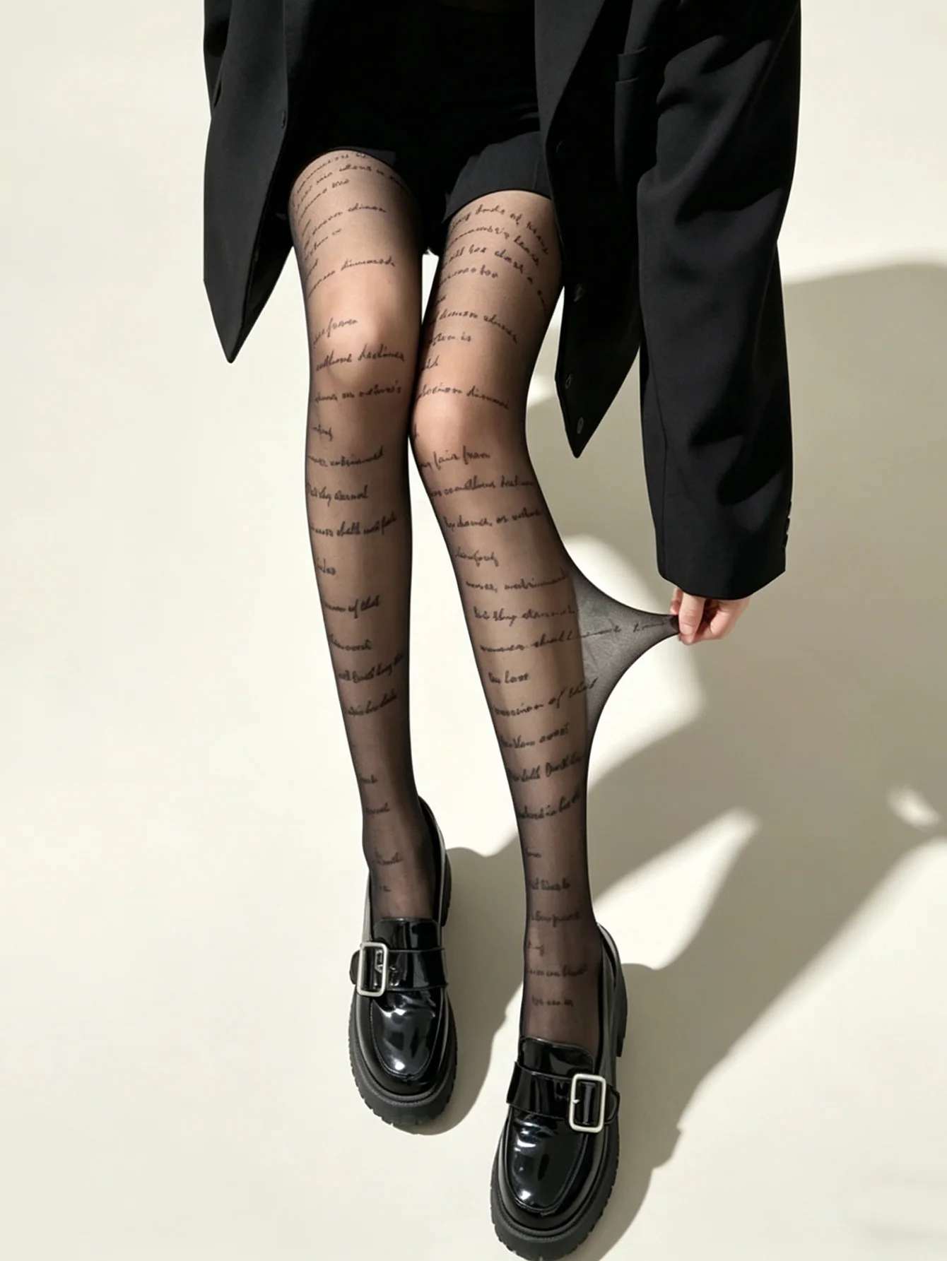 1 Piece Letter Print Black Sheer Pantyhose, Spring Autumn Thin Version for Women, Valentine's Day Exclusive
1 Piece Letter Print Black Sheer Pantyhose, Spring Autumn Thin Version for Women, Valentine's Day Exclusive