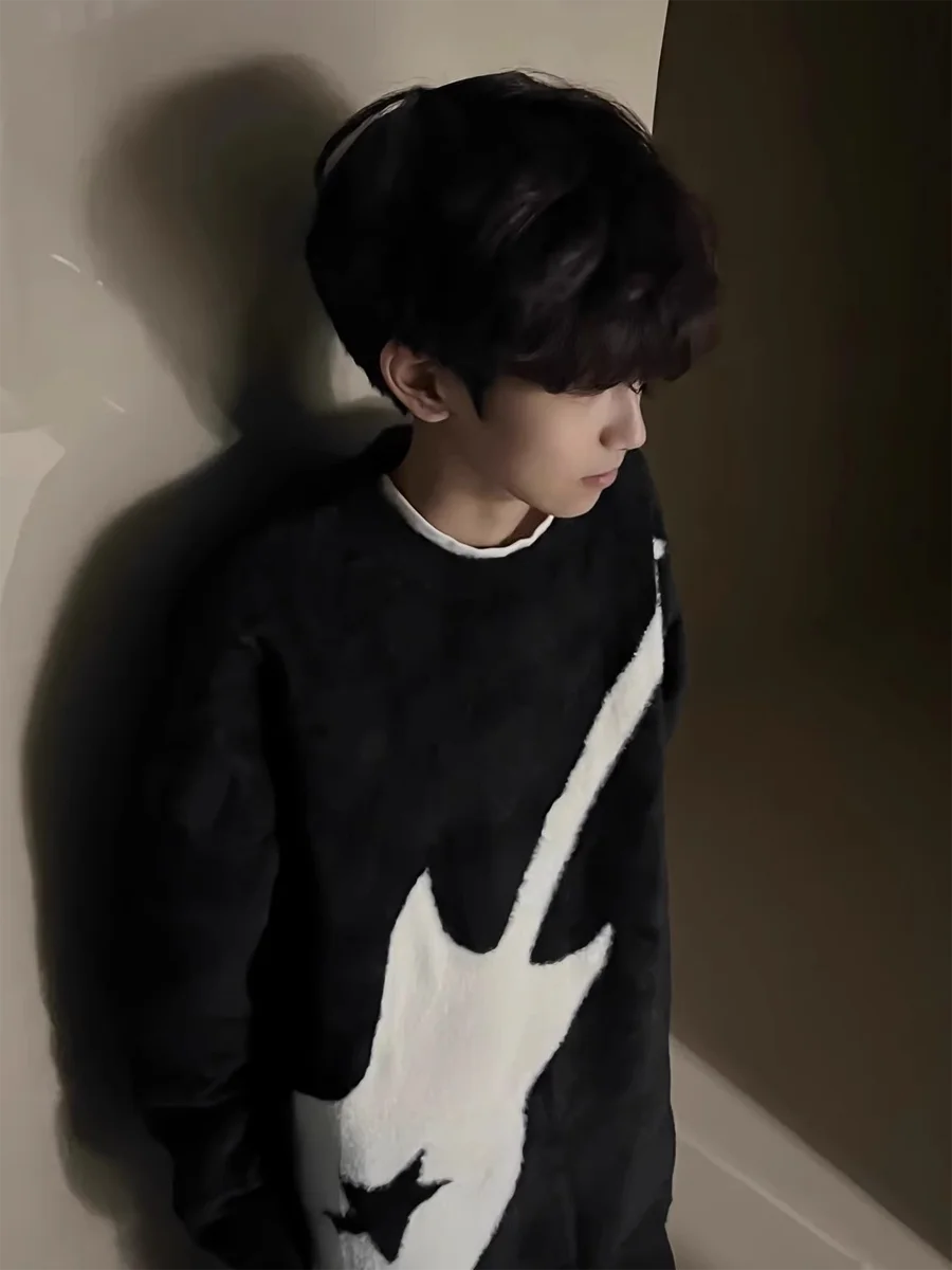 Loose Fit round Ne Knitted Sweater Bla Guitar Lazy Sle ex Long Sve Autumn Winter Faion Basic Mass Market
Loose Fit round Ne Knitted Sweater Bla Guitar Lazy Sle ex Long Sve Autumn Winter Faion Basic Mass Market