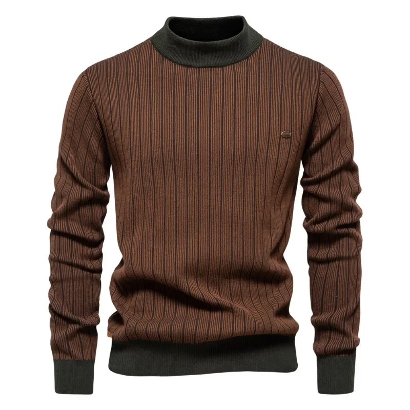 New Autumn Winter Men Pullover Knit Sweaters Turtlenecks High Quality Male Slim Striped Casual Pullovers Outwear Casual Sweaters
New Autumn Winter Men Pullover Knit Sweaters Turtlenecks High Quality Male Slim Striped Casual Pullovers Outwear Casual Sweaters