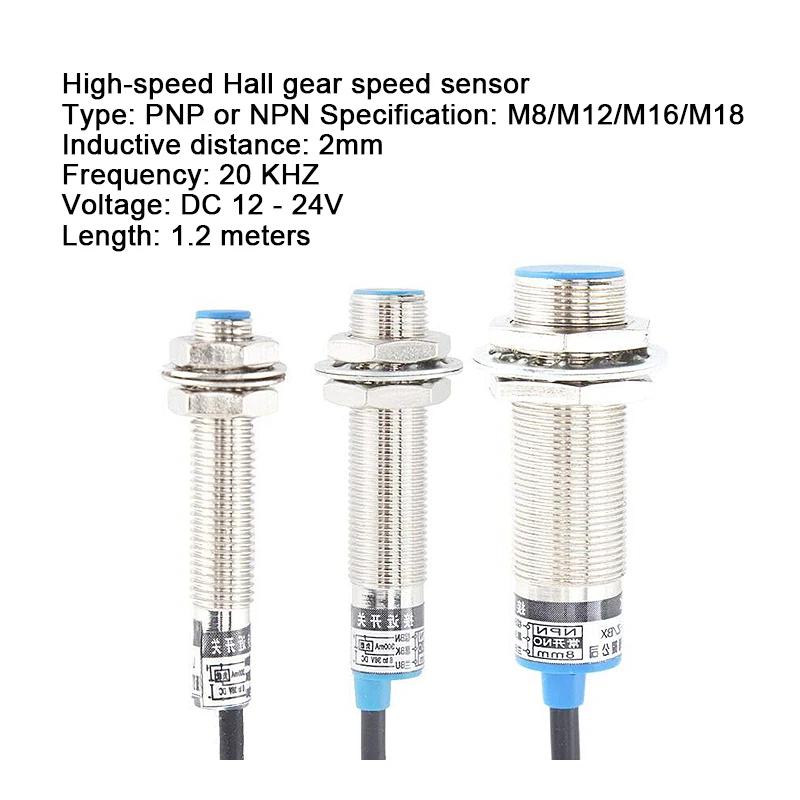 High-speed Hall gear speed sensor with three-wire metal induction switch operates at high frequency with excellent sensitivity o
High-speed Hall gear speed sensor with three-wire metal induction switch operates at high frequency with excellent sensitivity o