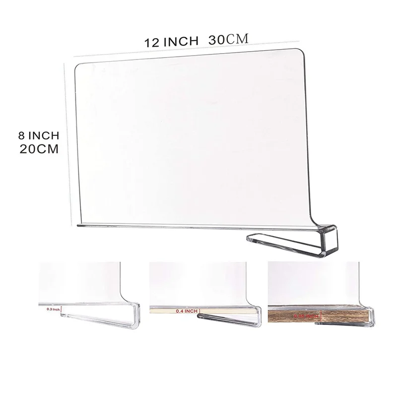 UISN 6Pcs Clear Acrylic Shelf Dividers For Organization Closets Shelf And Closet Separator For Bedroom Office Shelves
UISN 6Pcs Clear Acrylic Shelf Dividers For Organization Closets Shelf And Closet Separator For Bedroom Office Shelves