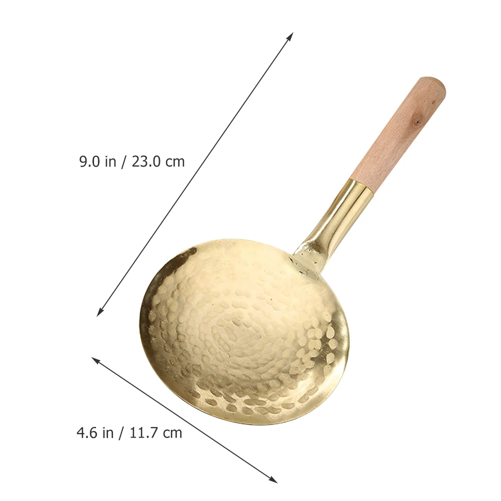 Tofu Brain Kitchen Scoop Copper Wood Thickened H Short Spoons Food Serving Convenient Ladle utensils
Tofu Brain Kitchen Scoop Copper Wood Thickened H Short Spoons Food Serving Convenient Ladle utensils