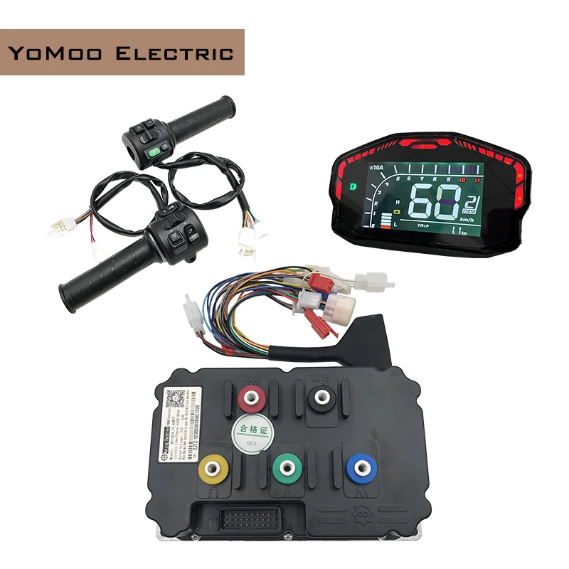 Fardriver ND84850 84V DC 450A Peak 450A 8KW BLDC Sine Wave Controller with DKD Display, T08 Throttle For Electric Motorcycle
Fardriver ND84850 84V DC 450A Peak 450A 8KW BLDC Sine Wave Controller with DKD Display, T08 Throttle For Electric Motorcycle