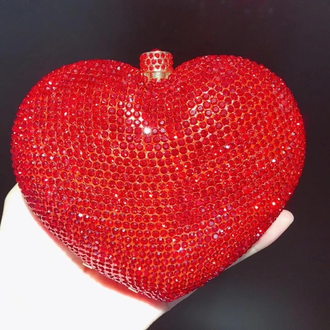 Red/Silver Heart -Shape Women’s Full Diamond Evening Clutches Bag New Arrival Metal Clutch Luxury Handbags Prom Dinner Purse
Red/Silver Heart -Shape Women’s Full Diamond Evening Clutches Bag New Arrival Metal Clutch Luxury Handbags Prom Dinner Purse