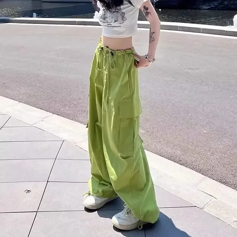 Pop Women's Loose High Waist Cargo Pants Autumn New Design Sensation 3D Large Pocket Wide Leg Pants With Drawstring
Pop Women's Loose High Waist Cargo Pants Autumn New Design Sensation 3D Large Pocket Wide Leg Pants With Drawstring