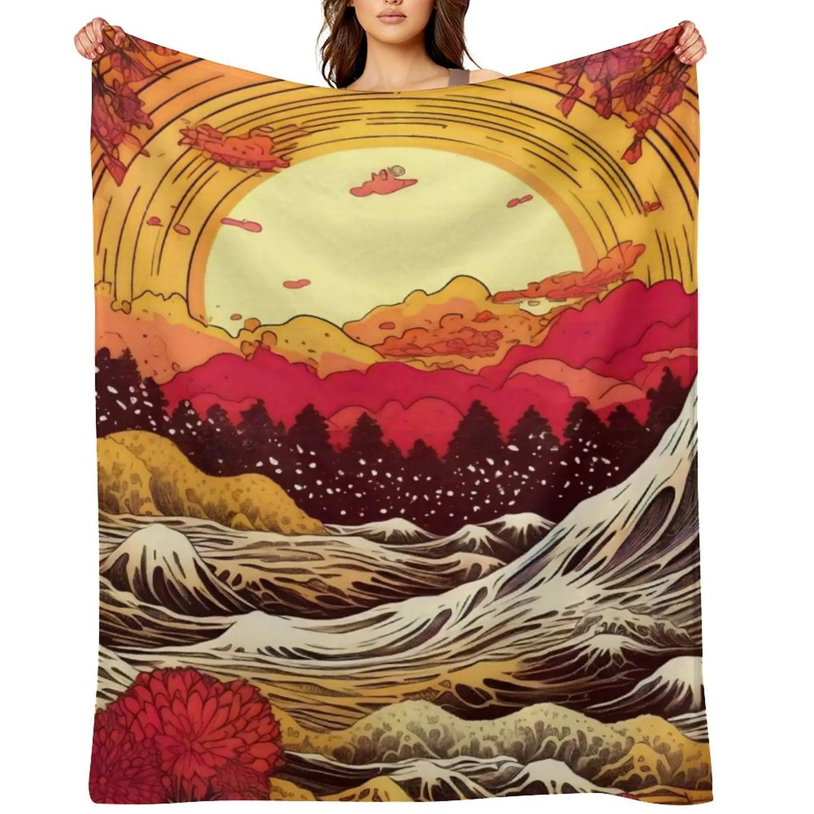 Japanese Japan Wood Block Sunset Okiyo-e Garden Flowers Landscape Throw Blanket Beautifuls Thins Kid'S anime Blankets
Japanese Japan Wood Block Sunset Okiyo-e Garden Flowers Landscape Throw Blanket Beautifuls Thins Kid'S anime Blankets