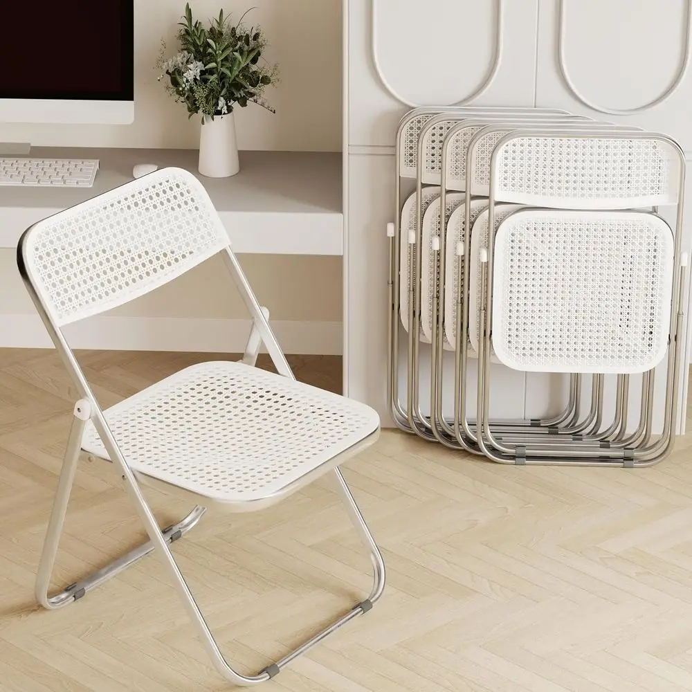 6-Pack White Folding Chairs - 300lb Capacity, Steel Frame, Suitable for Indoor & Outdoor Parties
6-Pack White Folding Chairs - 300lb Capacity, Steel Frame, Suitable for Indoor & Outdoor Parties