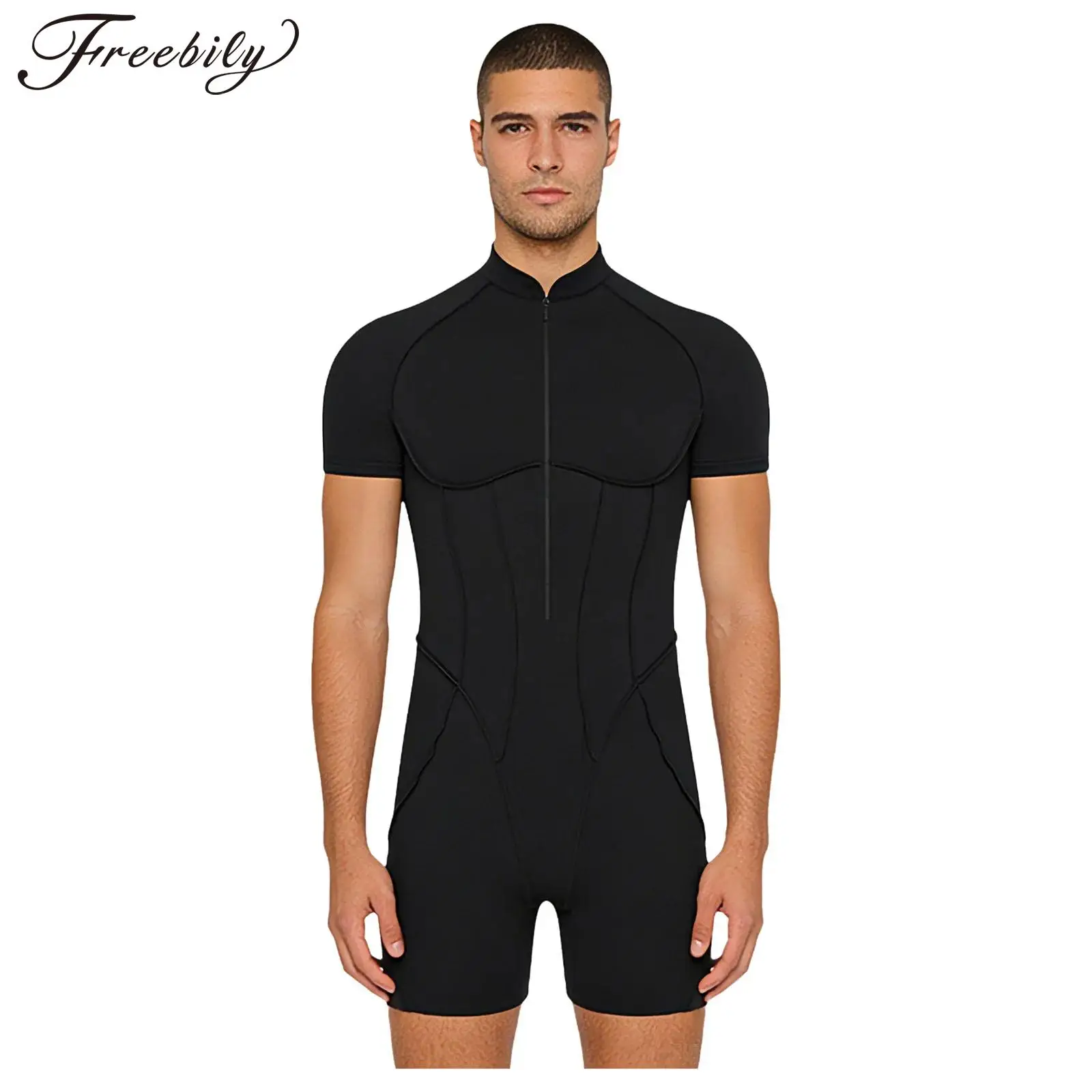 Мужской боди для фитнеса и тренировок, корректирующее белье для бодибилдинга, комбинезон-боксер на молнии с короткими рукавами, спортивный костюм для велоспорта, плавания, бега
Мужской боди для фитнеса и тренировок, корректирующее белье для бодибилдинга, комбинезон-боксер на молнии с короткими рукавами, спортивный костюм для велоспорта, плавания, бега