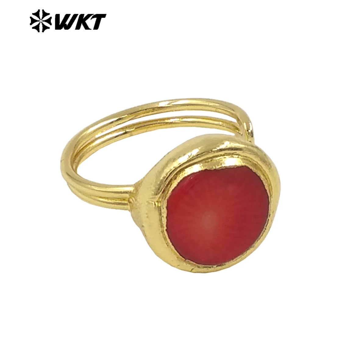 WT-R556 Tiny Elegant Round Shape Red Coral And Labradorite Ring With 18k Gold Plated For Girls Party Decoration
WT-R556 Tiny Elegant Round Shape Red Coral And Labradorite Ring With 18k Gold Plated For Girls Party Decoration