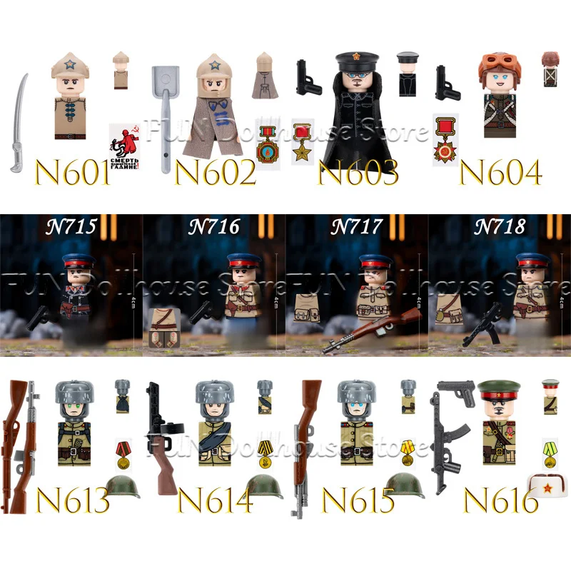 MOC Military Soviet Soldier Figures Building Block Army Commander Infantry Officer Major Warrior PPS Gun Hat Bricks Boy Toy Gift
MOC Military Soviet Soldier Figures Building Block Army Commander Infantry Officer Major Warrior PPS Gun Hat Bricks Boy Toy Gift