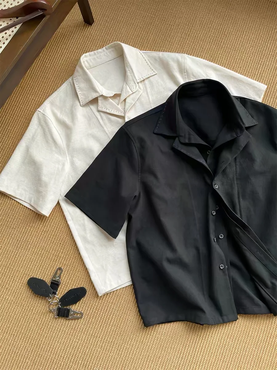 Loose Fit Short Sleeve Shirt Unisex Summer Casual Breathable Comfortable Sewing Line Design Fake Two-Piece Shirt for Men And ...
Loose Fit Short Sleeve Shirt Unisex Summer Casual Breathable Comfortable Sewing Line Design Fake Two-Piece Shirt for Men And ...