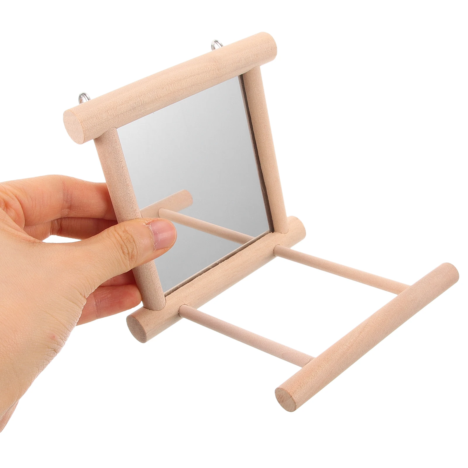Wooden Bird Cage Stand Mirror Parrot Perch Toy Durable Easy Stable Household Decorative Wooden Parrot Stand Bird Toys
Wooden Bird Cage Stand Mirror Parrot Perch Toy Durable Easy Stable Household Decorative Wooden Parrot Stand Bird Toys