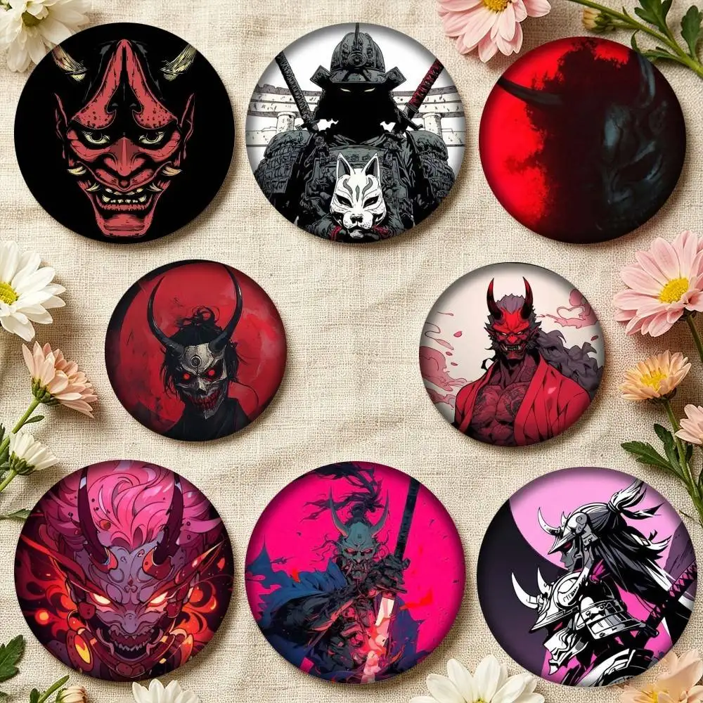 Japan Ghost Face Samurai 25 32 44 58 75mm Badges Personalized Round Brooches Pins Accessory Gift
Japan Ghost Face Samurai 25 32 44 58 75mm Badges Personalized Round Brooches Pins Accessory Gift