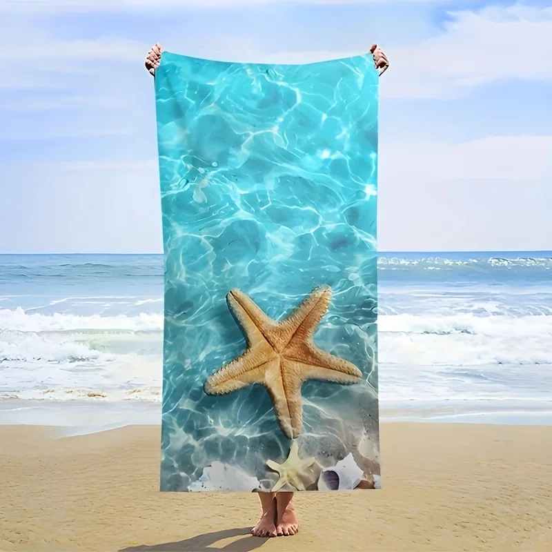 1 Tropical starfish pattern beach towel, light and soft, suitable for beach swimming, an ideal travel essential
1 Tropical starfish pattern beach towel, light and soft, suitable for beach swimming, an ideal travel essential
