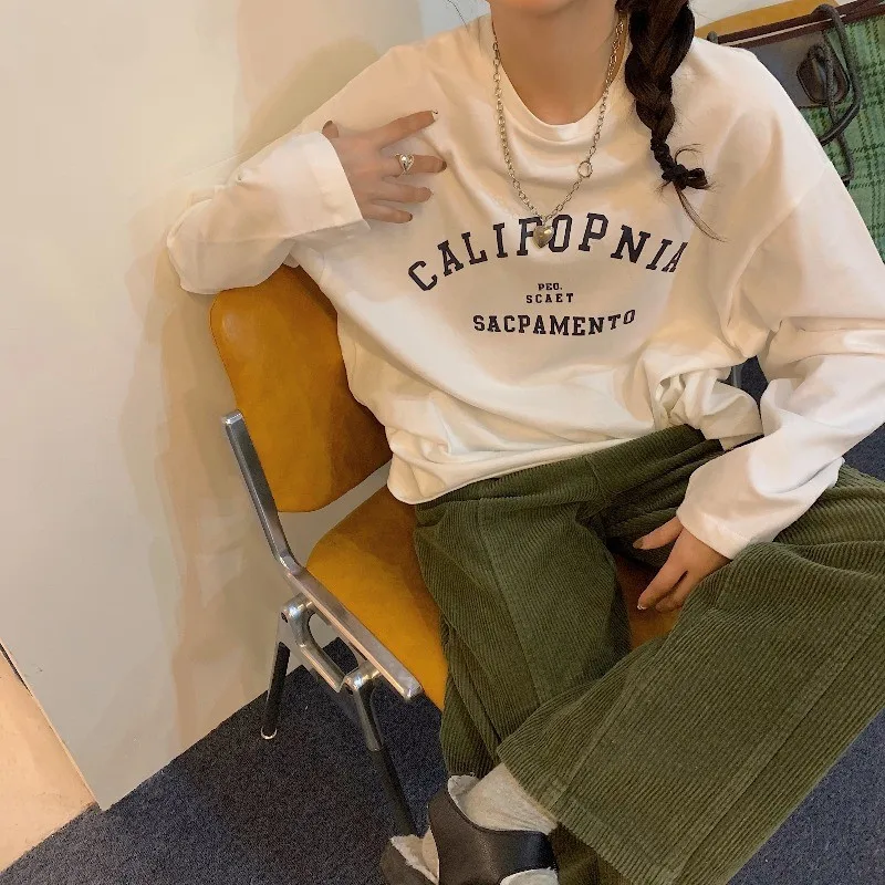 Свободная корейская футболка из чистого хлопка Long Sve, женская базовая футболка, весна 2025, Новое поступление, повседневная одежда для всех студентов
Свободная корейская футболка из чистого хлопка Long Sve, женская базовая футболка, весна 2025, Новое поступление, повседневная одежда для всех студентов