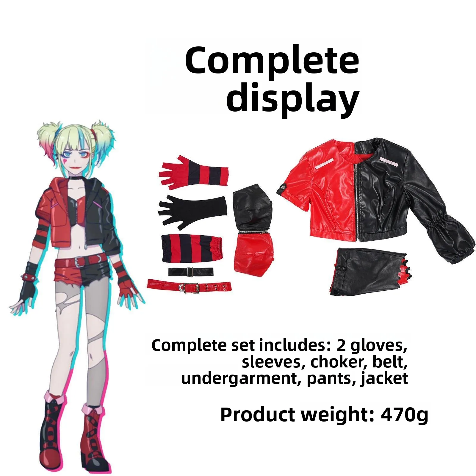 Halloween Cosplay Performance Costume Joker Girl Leather Jacket Set Suicide Squad Outfit Women's Traditional National Stage C...
Halloween Cosplay Performance Costume Joker Girl Leather Jacket Set Suicide Squad Outfit Women's Traditional National Stage C...
