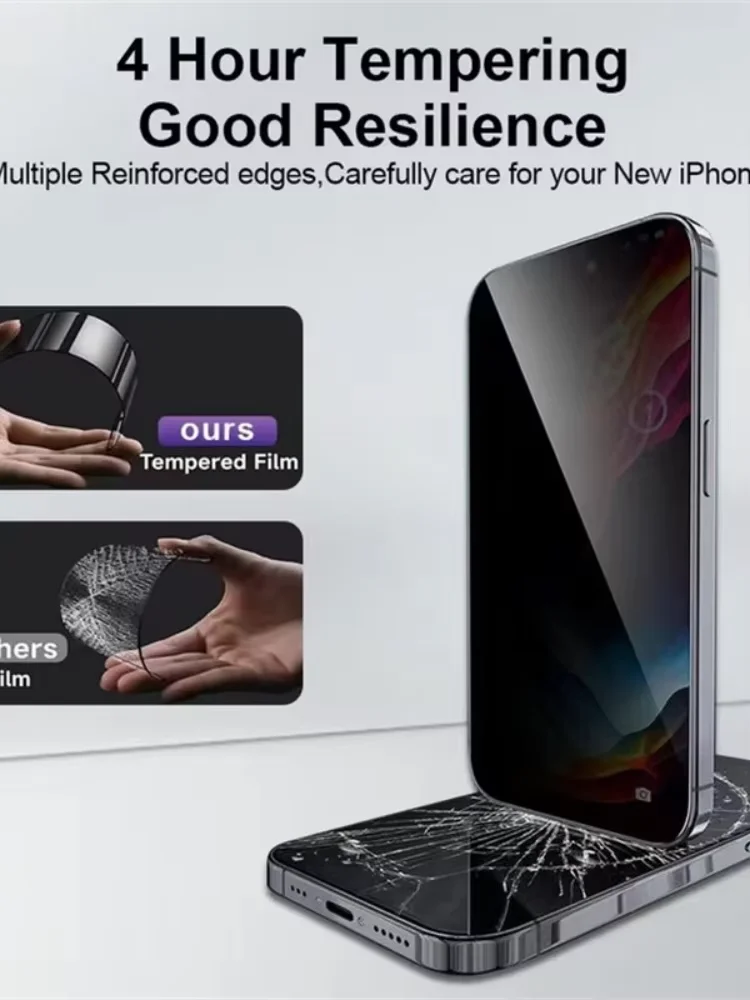 Anti-Peep Tempered Glass, HD Tempered Glass for IPhone 16 15 14 13 Pro Max Full Coverage Privacy Screen Protector.
Anti-Peep Tempered Glass, HD Tempered Glass for IPhone 16 15 14 13 Pro Max Full Coverage Privacy Screen Protector.