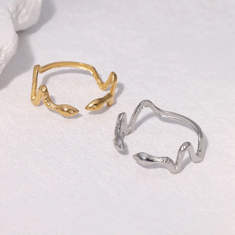 Hot selling stainless steel ring in Europe and America, snake shaped zodiac opening rings, anti allergic titanium steel jewelry 
Hot selling stainless steel ring in Europe and America, snake shaped zodiac opening rings, anti allergic titanium steel jewelry