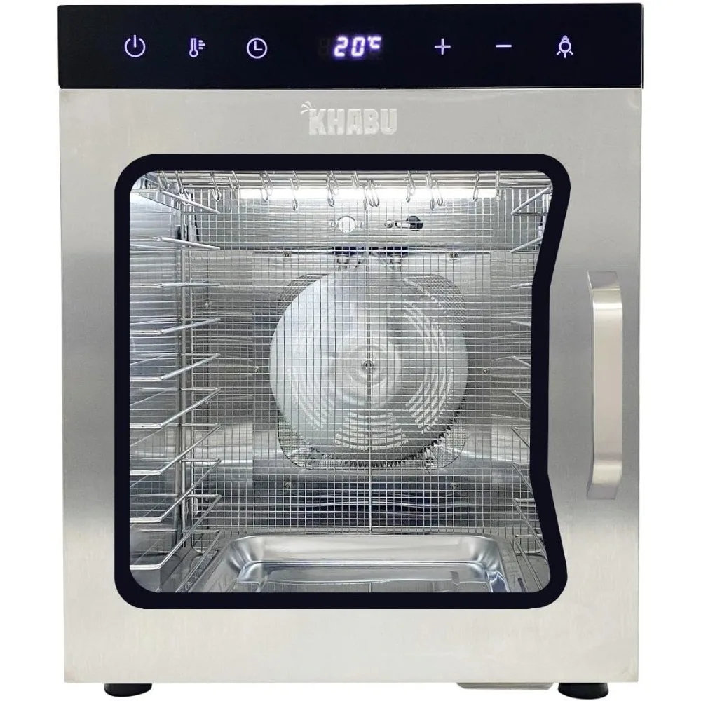 Stainless Steel Biltong Box Food Dehydrator with 10 Trays 5 Rods Adjustable Temperature for Meat Fruit Vegetable Drying
Stainless Steel Biltong Box Food Dehydrator with 10 Trays 5 Rods Adjustable Temperature for Meat Fruit Vegetable Drying