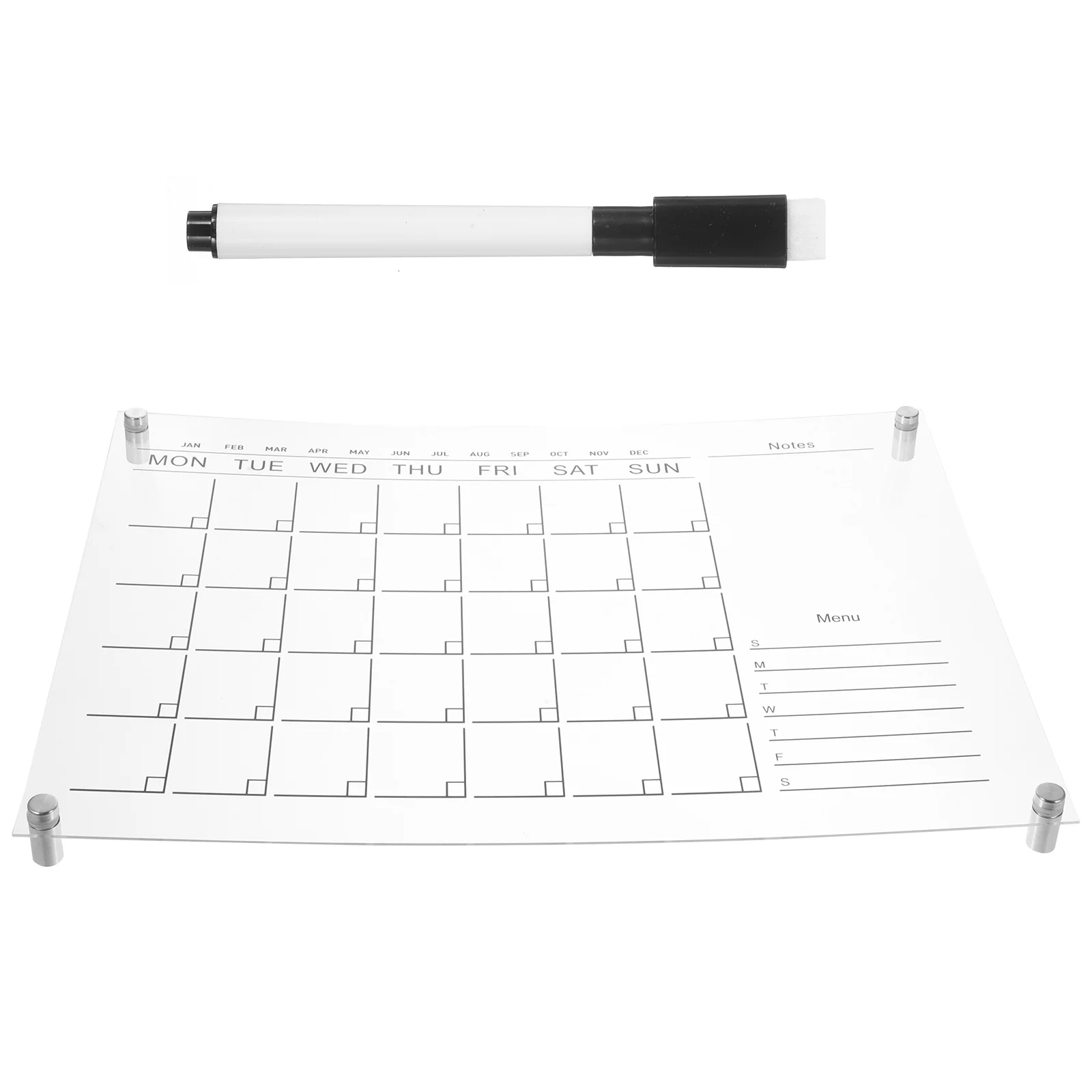 Acrylic Weekly Erase Board Clear Message Writing Board L Size 4 Hooks 1 Pen Hanging Acrylic Calendar Home Office Desk Calendar
Acrylic Weekly Erase Board Clear Message Writing Board L Size 4 Hooks 1 Pen Hanging Acrylic Calendar Home Office Desk Calendar