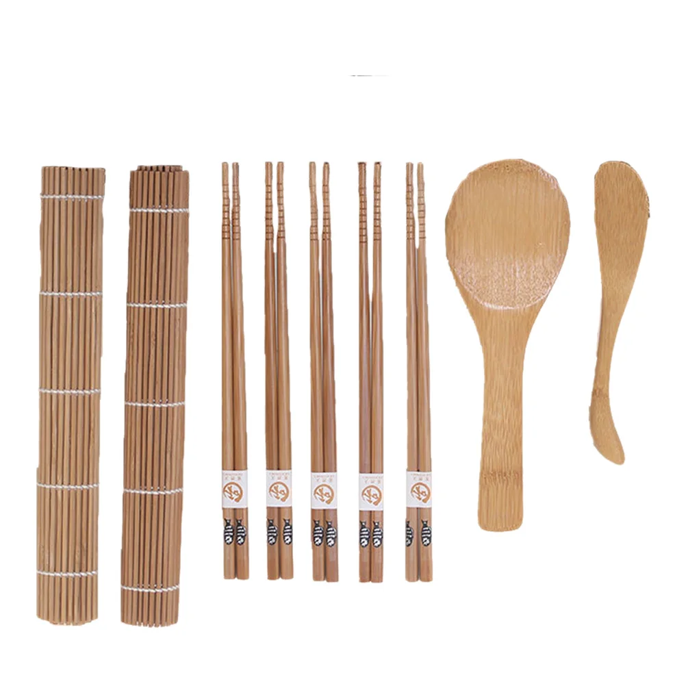 9pcs Sushi Making Kit Bamboo Complete Set 2 Mats 1 Paddle 5 Chopsticks Spreader Easy Roll Kitchen Utensils Gift
9pcs Sushi Making Kit Bamboo Complete Set 2 Mats 1 Paddle 5 Chopsticks Spreader Easy Roll Kitchen Utensils Gift