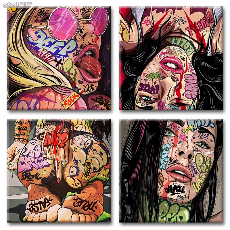 Hot and Sexy Tattoos Girl Graffiti Canvas Painting Cool Girl Pop Art Posters Print Picture Modern Hotel Home Bathroom Wall Decor
Hot and Sexy Tattoos Girl Graffiti Canvas Painting Cool Girl Pop Art Posters Print Picture Modern Hotel Home Bathroom Wall Decor