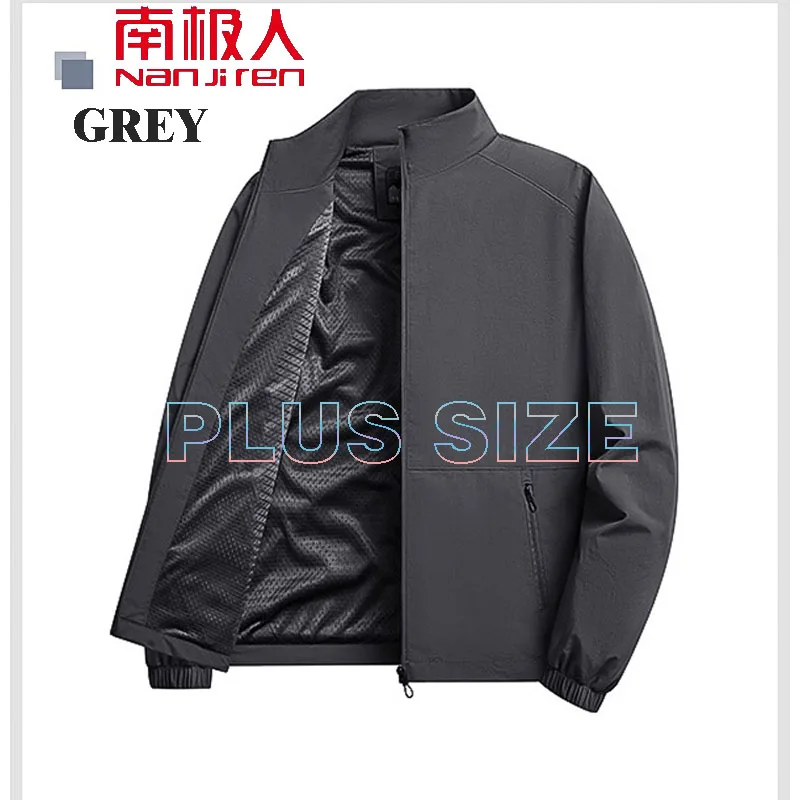 Nanjiren Large size jacket men's standing collar thin jacket outdoor waterproof spring and autumn fashionable loose jacket
Nanjiren Large size jacket men's standing collar thin jacket outdoor waterproof spring and autumn fashionable loose jacket