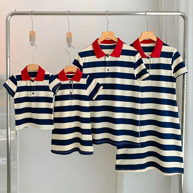 Summer Tourism 2023 New Parent-child Dress For A Family Of Three Westernized Mother-daughter Striped Polo Dress T-shirt Holiday
Summer Tourism 2023 New Parent-child Dress For A Family Of Three Westernized Mother-daughter Striped Polo Dress T-shirt Holiday