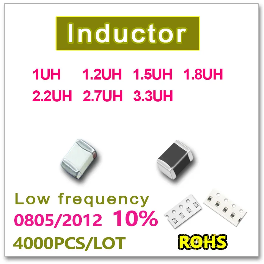 JASNPROSMA 0805 2012 4000PCS SMD Multilayer low Frequency Inductor 10% 1UH 1.2UH 1.5UH 1.8UH 2.2UH 2.7UH 3.3UH New high quality
JASNPROSMA 0805 2012 4000PCS SMD Multilayer low Frequency Inductor 10% 1UH 1.2UH 1.5UH 1.8UH 2.2UH 2.7UH 3.3UH New high quality